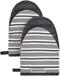 KITCHENAID Albany Mini Oven Mitt 2-Pack Set, Matte Black, 5.5"x8"