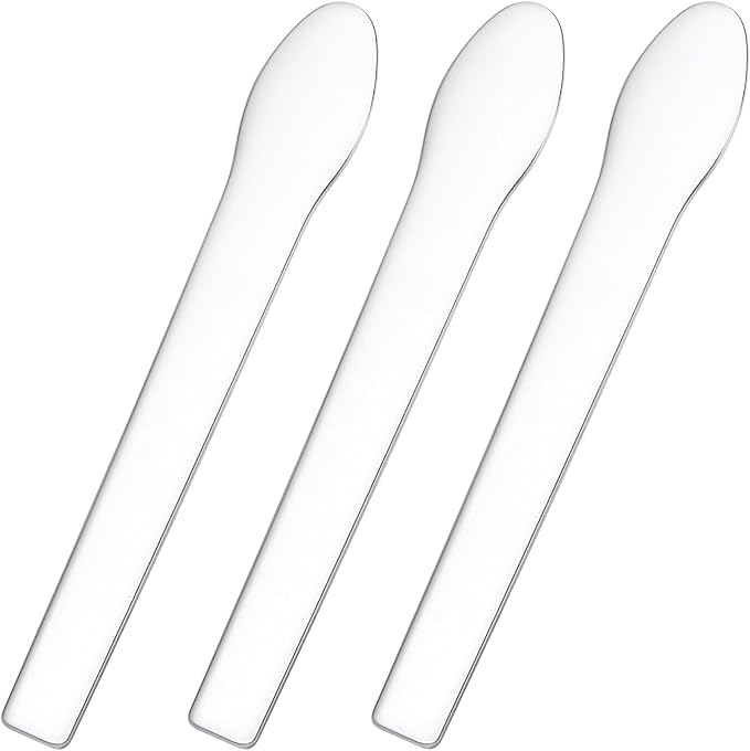 Pndeyo 3pcs Mini Stainless Steel Makeup Spatula, Skincare Scoop Applicator by Pndeyo