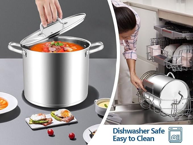 E-far 10 Quart Pot, Stainless Steel Stock Cooking Pot - Image 7