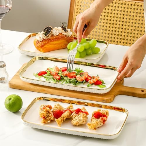 LETAOTAO Serving Platters, Ceramic Serving Platters Set of 4, 12 Inch