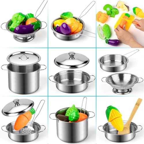 Juboury Stainless Steel Toddler Kitchen Accessories