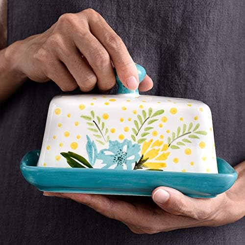 Wisenvoy Butter Dish Ceramic Butter Dish with Lid Butter Keeper Butter