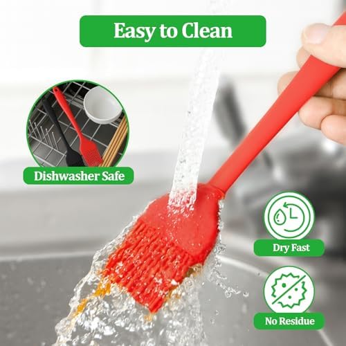 4 PCS Silicone Basting Pastry Brush,Heat Resistant Cooking Brush for