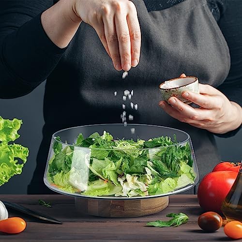 KITEISCAT Extra Large Glass Salad Bowl Set - Party Salad Bowls with