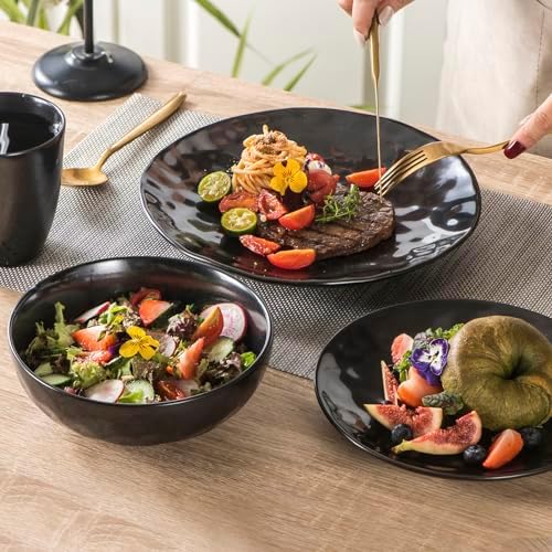 vicrays Ceramic Pasta Bowls Set, 32 Ounce Soup Bowls, Large Salad