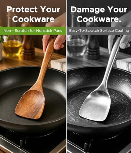 Newise 10-Piece Teak Wooden Utensil Set