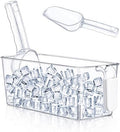Havawish Clear Ice Bucket for Freezer Scoop Set Freezer Ice Bin