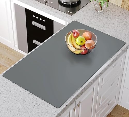 Warome Silicone Countertop Mat, 36 x 23.6 Inch, Gray