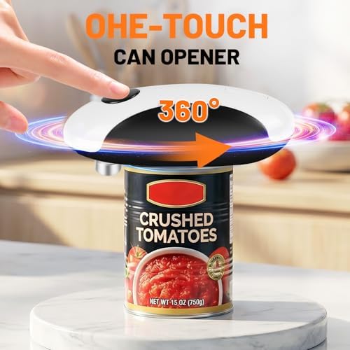 Electric Can Opener, USB-C Rechargeable One Touch Hands Free Automatic