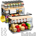 Magnetic Shelf for Fridge with Wood Lid, 2 Pack