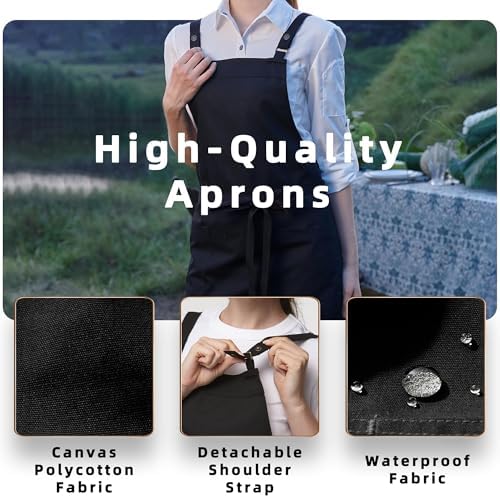 Cross Back Apron for Men Chef Pockets 4251JX