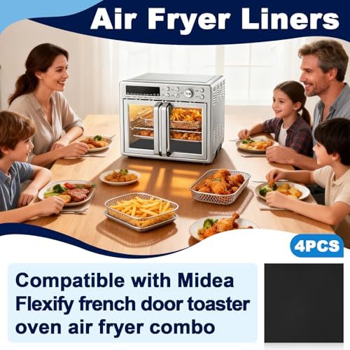 4PCS Heat Resistant Baking Mat Compatible with Midea Flexify 26.4QT