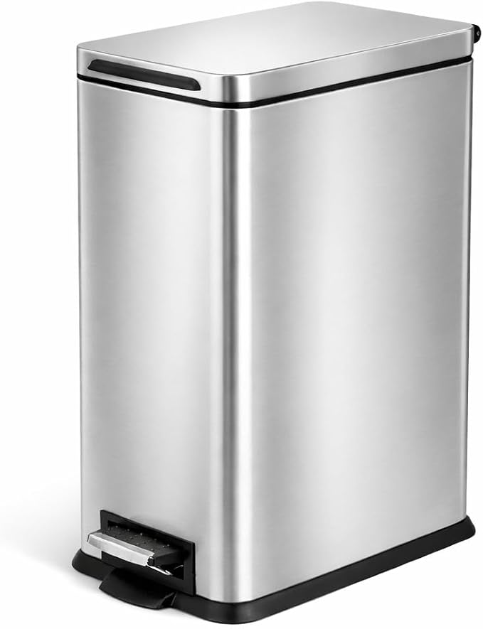 Home Zone Living 4 Gallon Slim Kitchen Trash Can by HomeZoneLiving