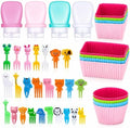 66 Pcs Bento Box Accessories Set with 1 oz Mini Condiment Squeeze