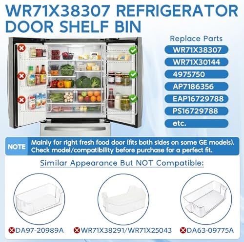 WR71X38307 Refrigerator Door Shelf Bin fit for GE Refrigerators