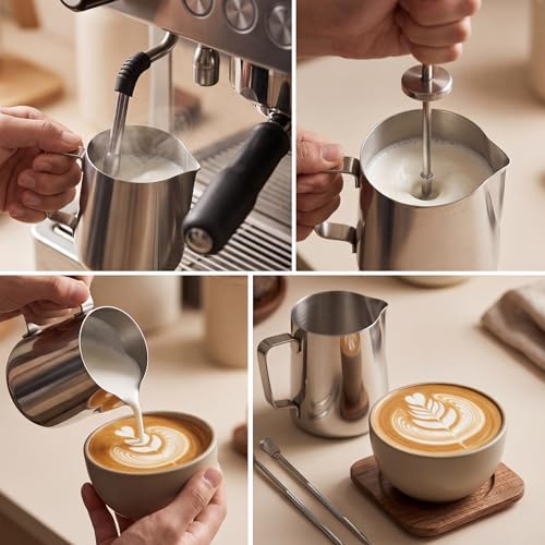 Vakoo Milk Frothing Pitcher, 20oz, 304 Stainless Steel Frother Cup