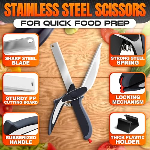 9.6" Cutting Board Scissors for Food with Stainless Steel Blade