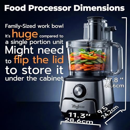 14-Cup Food Processor, 1000W Motor, Inox Color