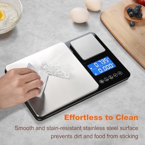 KUAIVO 0.001oz/33lbs Dual Platform Food Kitchen Scales Digital Weight