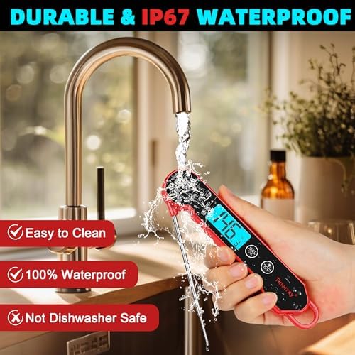 Digital Meat Thermometer, Folding Probe