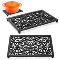Yopay 2 Pack Cast Iron Trivet for Hot Pots and Pans, Heat Resident