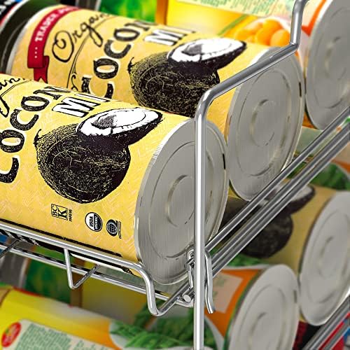 Deco Brothers Stackable Can Rack Organizer Holds Up to 36 Cans, Chrome