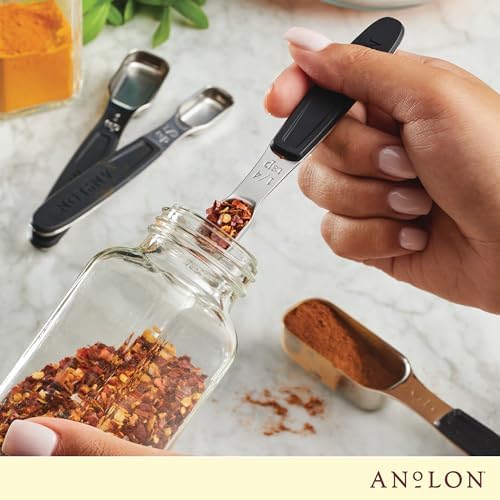 Anolon SureGrip Tools and Gadgets Magnetic Measuring Spoon Set