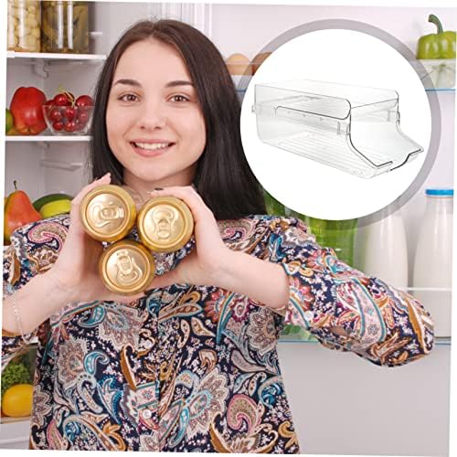 Soda Can Organizer Plastic Dispenser Double Layer for Refrigerator
