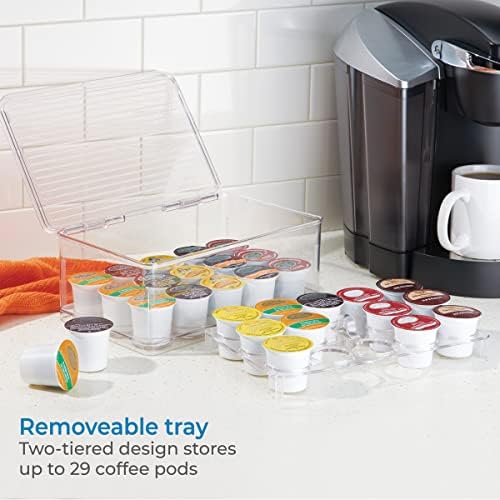 iDesign Stackable Coffee Pod Holder, Clear