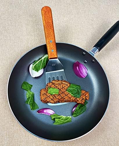 KLAQQED 2Pcs Metal Spatulas Set, Metal Spatula for Cast Iron Skillet