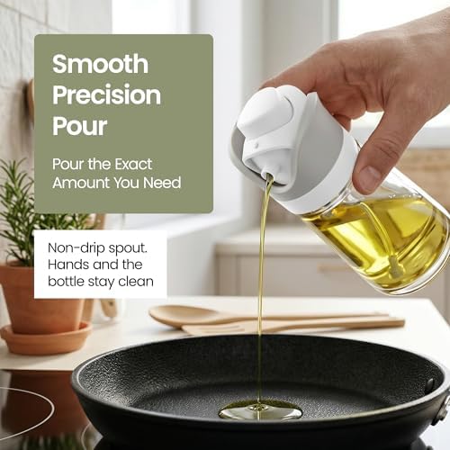 Olive Oil Dispenser, 7.7 oz Glass, Set of 2