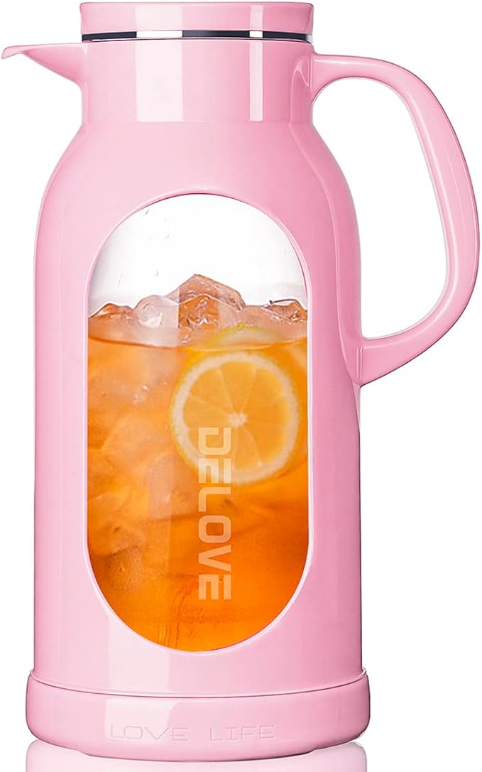 Delove 68 oz/2 Liter Glass Pitcher by Delove