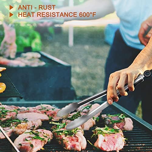9-Piece Stainless Steel Kitchen Tongs Set
