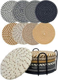 Coasters Set of 8, Drink Coasters Brown & Grey