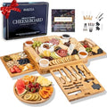 Charcuterie Boards Set – Large Bamboo Cheese Board & Platter with Charcuterie Accessories, Housewarming Gifts for New Home, Christmas, Bridal Shower, New House Gift