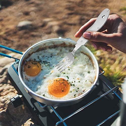 2Pcs Detachable Camping Utensils Cutlery Set, Caudblor Portable 4 in 1