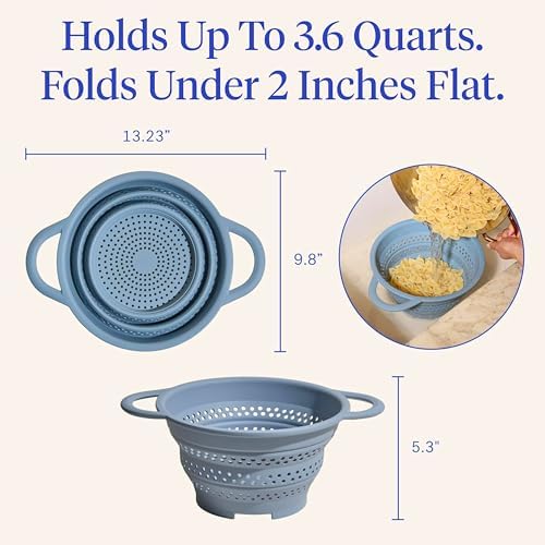 GIR Collapsible Colander, Silicone Strainer & Steamer, BPA-Free
