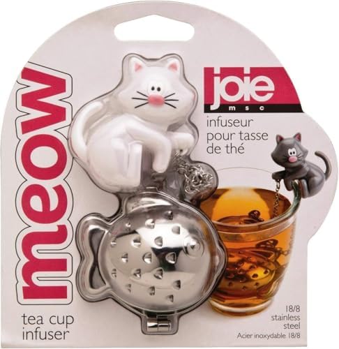 Joie Meow Tea Ball Infuser, Steep and Strain Loose Leaf Tea, Securely