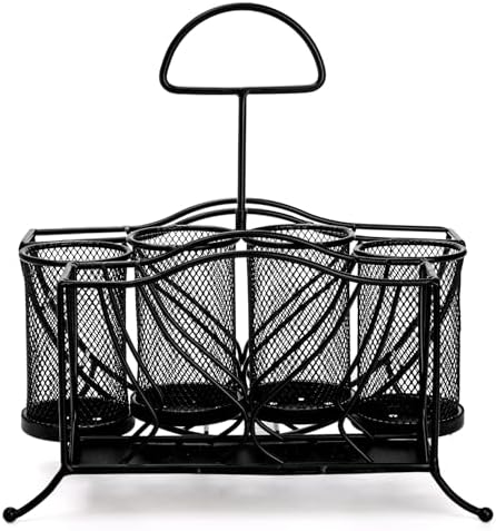 Bekith Silverware Caddy Paper Plate Napkin Holder, Utensil Holder with