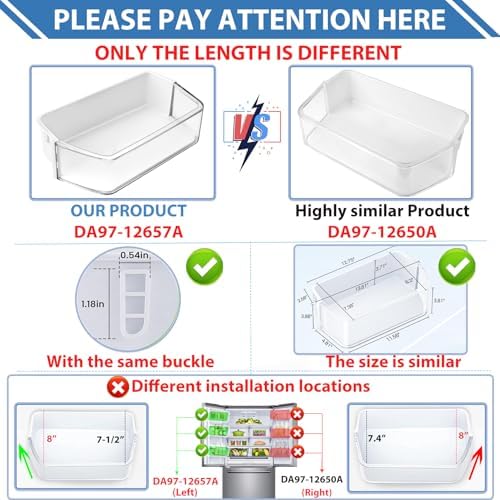 DA97-12657A Refrigerator Door Bin for Samsung Door Shelf Replacement