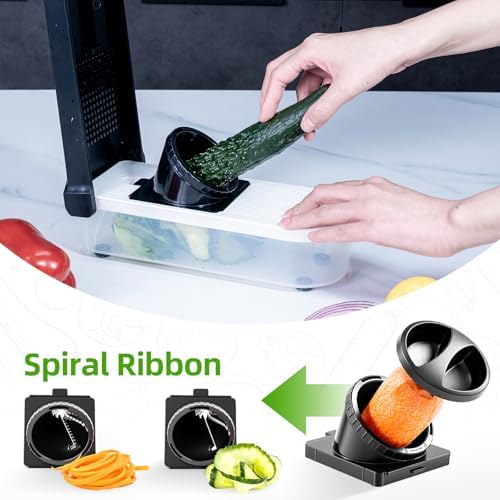 Vegetable Chopper with Container, 12-in-1, Black