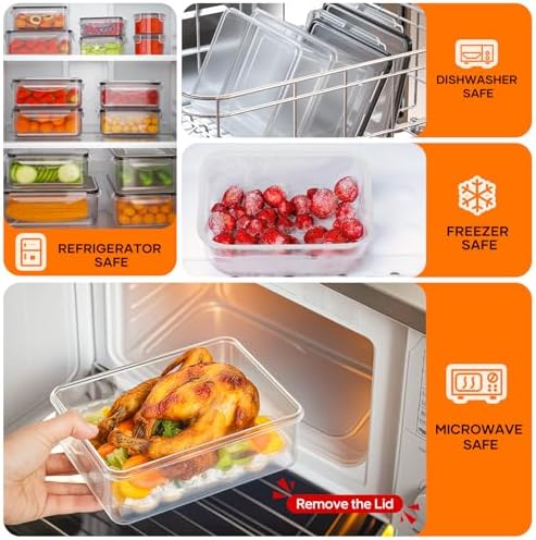 50 PCS BPA-Free Food Storage Containers with Lids