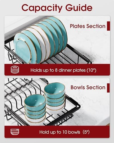 Sakugi Expandable Over-Sink Dish Rack, 15.4 x 9.8 x 3.0 Inch