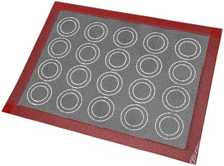 Pissente Silicone Macaron Baking Mat, Double Sided Perforated 16x12in