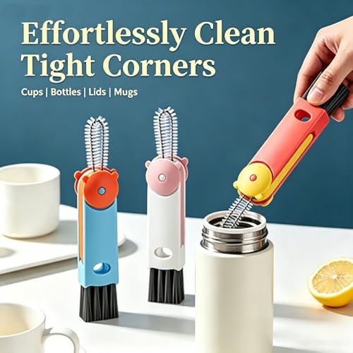 3 in 1 Cup Lid Cleaning Brush - Upgraded Cup Lid Brush Cleaning Set