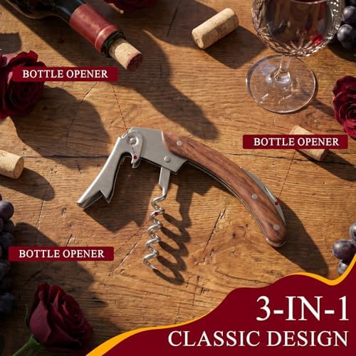 Hushee 12 Set Bulk Server Wine Keys Wine Openers with Leather Pouch