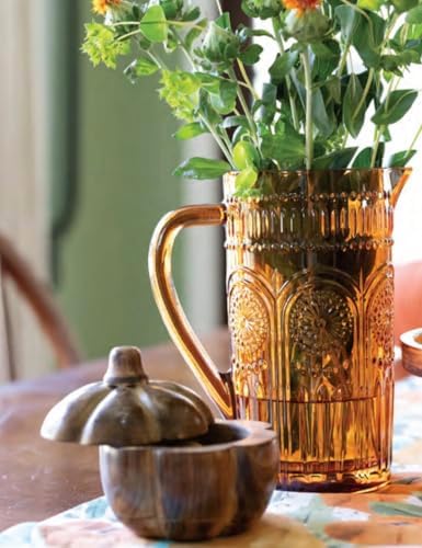 Vintage-Inspired Codi Glass Pitcher, Holds 5.5 Cups