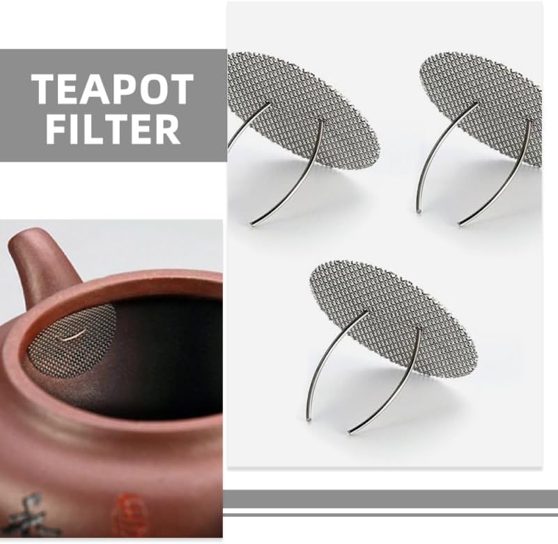 Cabilock 3 pcs Teapot Spout Strainers Stainless Steel Fine Mesh Tea