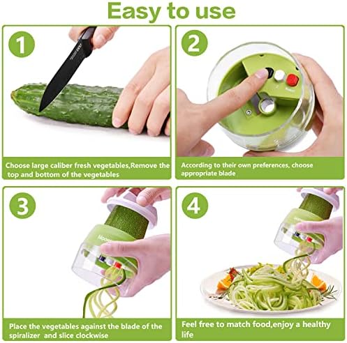 4-in-1 Handheld Vegetable Spiralizer, 8.45cm
