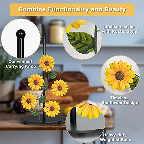 Yellow Sunflower Paper Towel Holder